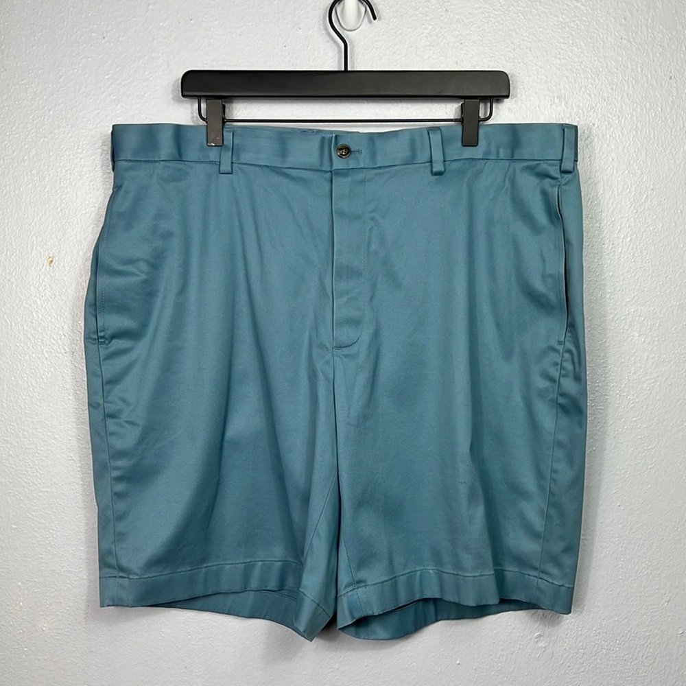 Brooks Brothers Lightweight Advantage Chino Blue Flat Front Shorts 40